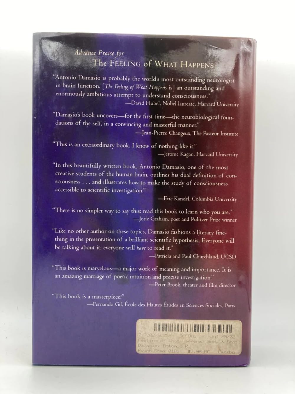 The Feeling of What Happens: Body and Emotion in Consciousness - Neuroscience Book for Psychology Students & Mental Health Professionals (Perfect for Research & Self-Study)