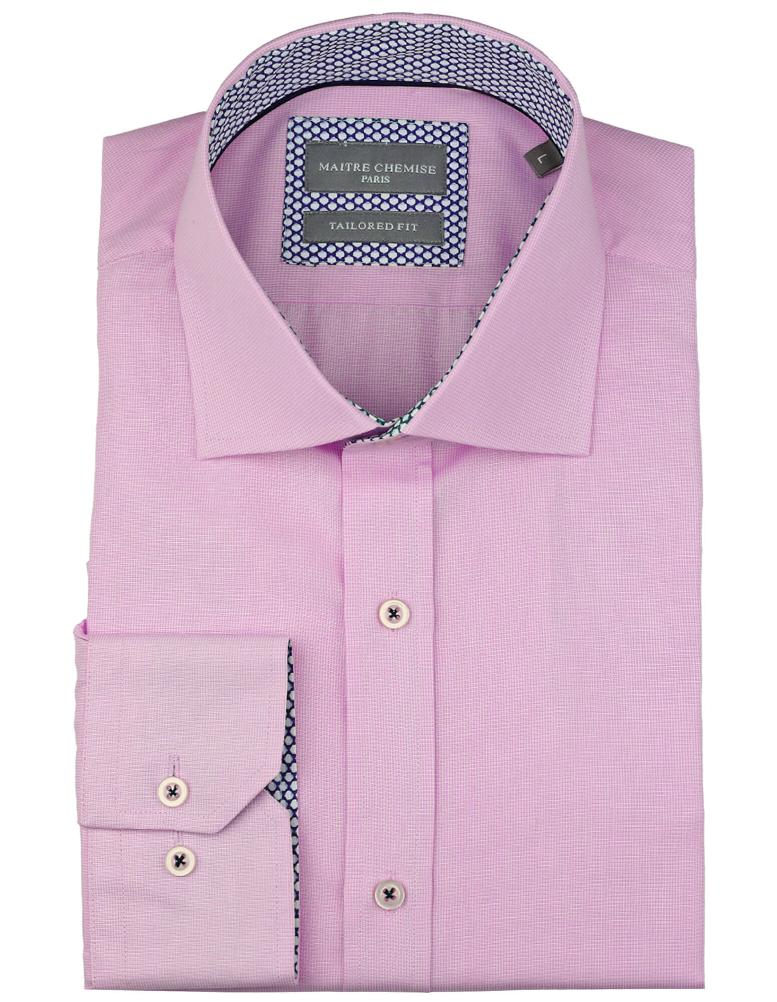 Maitre Chemise Rouen Textured Shirt for Men - Soft Pink Casual Button Down Shirt - Perfect for Office, Date Night & Weekend Outings