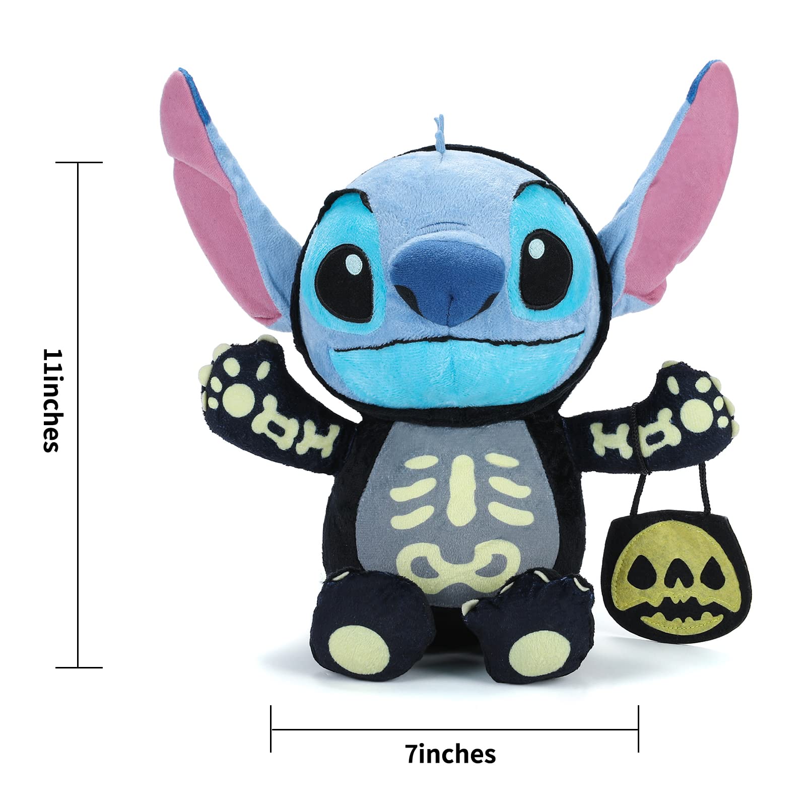 PLURA Stitch Plush Doll - Officially Licensed Stuffed Animal Toy for Kids & Adults (Black & Blue) - Perfect for Christmas, Birthdays, Gifts & Disney Collections