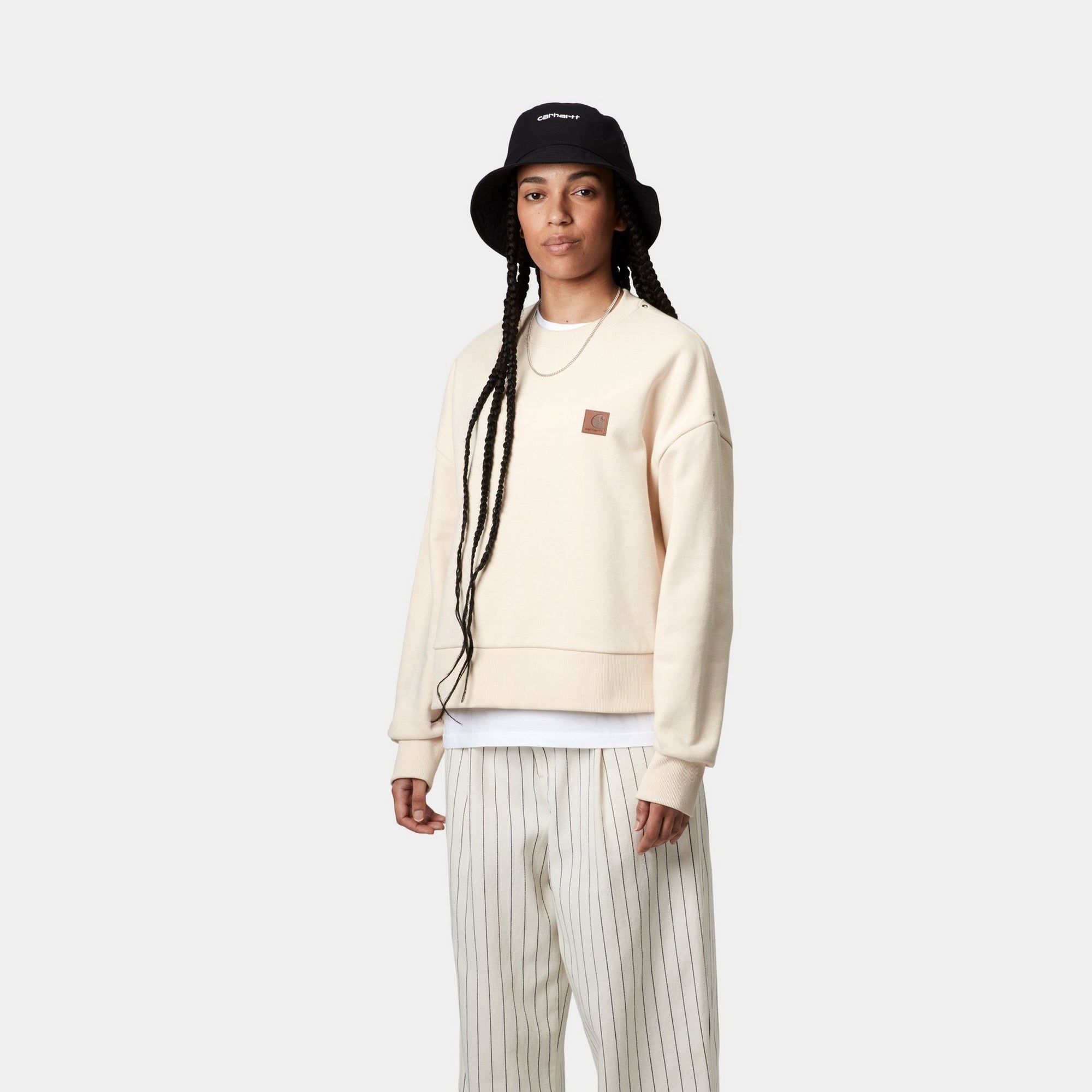 Women's Eldon Sweatshirt - Soft Cotton Pullover Hoodie for Casual Wear & Loungewear | Natural Color | Perfect for Everyday Comfort & Relaxation