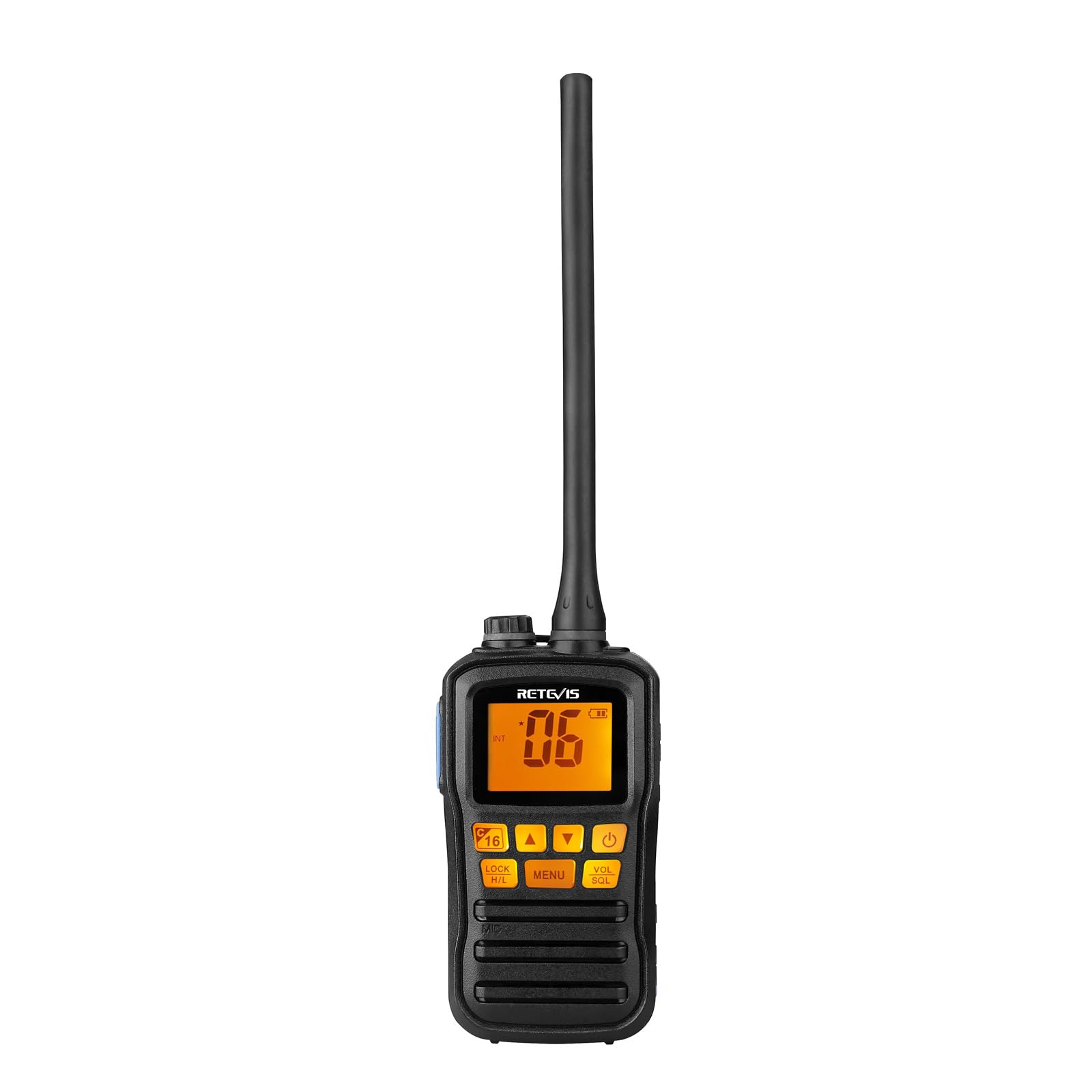 Retevis RM01 Waterproof Floating Handheld Marine Two-Way Radio with NOAA Weather Alert - IP67 Rated for Boating, Sailing & Emergency Communication (1 Pack) - Perfect for Boats, Yachts, Fishing & Marine Adventures