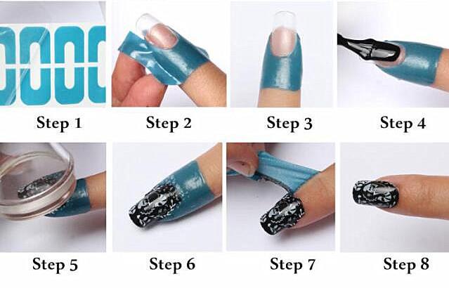 10pcs Nail Protector Peel Off Tape Set - Waterproof & Reusable Nail Art Stickers for Manicure, DIY Nail Design, Salon & Home Use