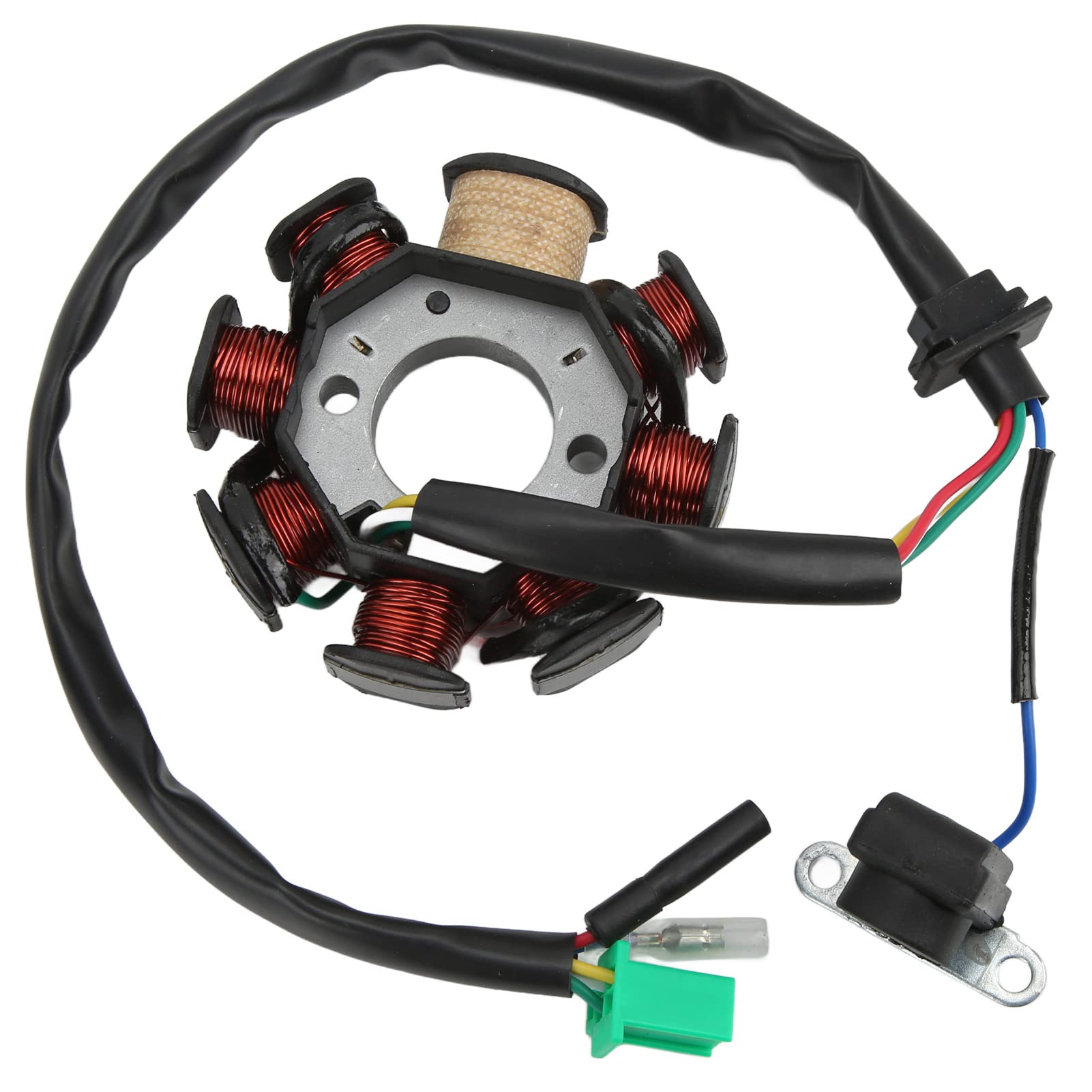 Aramox 8 Pole 8 Coil Magneto Stator Ignition Generator - Copper Winding for 125cc 150cc Chinese Scooters, ATV, Go Kart & Moped Engines (152QMI 157QMJ) - Perfect for Engine Repair & Performance Upgrades