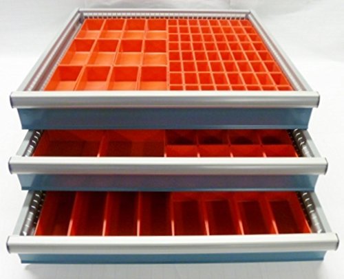 Schaller 140-Piece Red Plastic Storage Box Assortment - 2