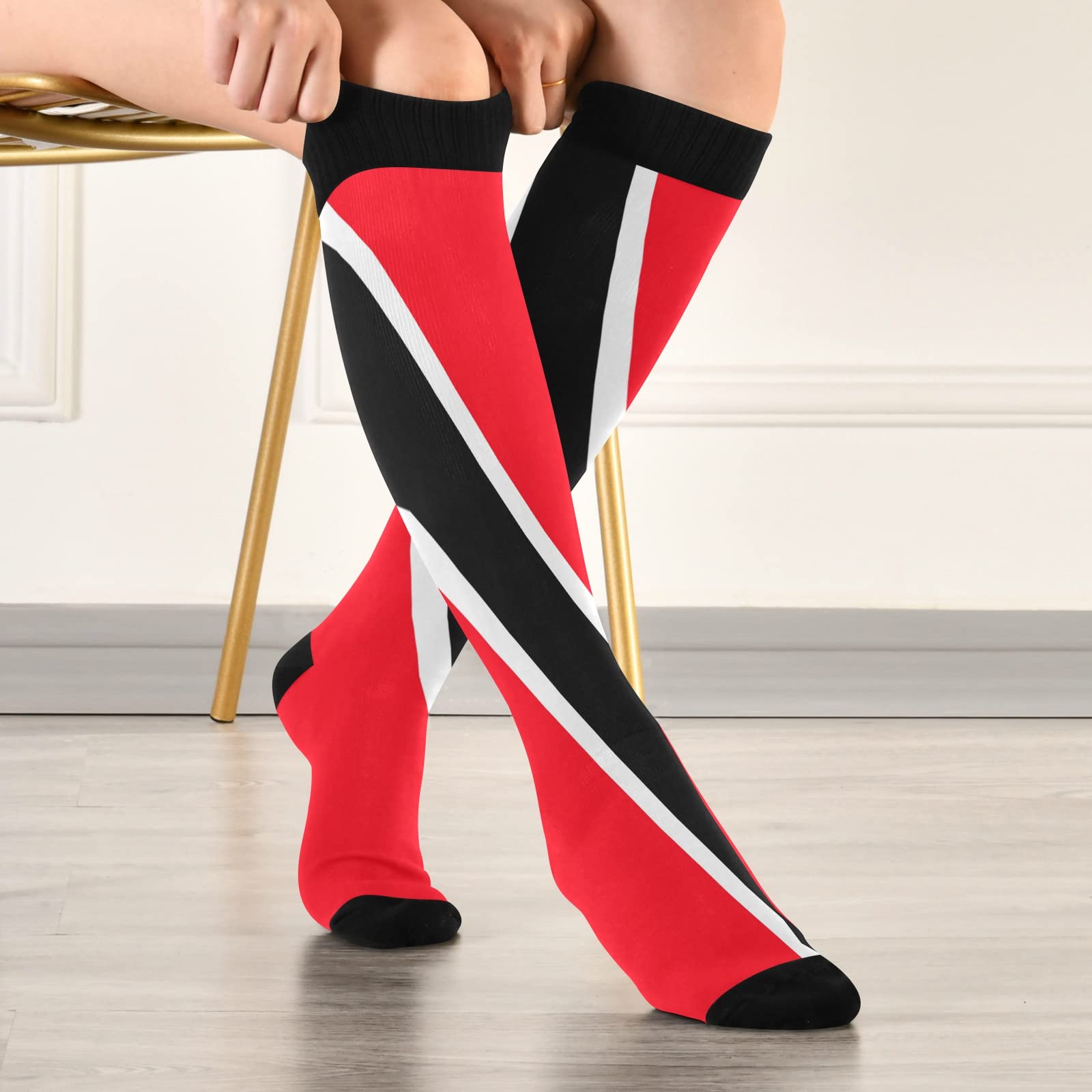 Fisyme Compression Socks for Women & Men - Warm, Comfortable Athletic Crew Socks for Running, Hiking, Cycling - Perfect for Workouts, Sports & Outdoor Activities