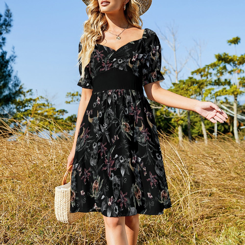 Gothic Sweetheart Dress for Women - Elegant Lace Vintage Gothic Dress for Parties, Halloween, Cosplay & Gothic Fashion