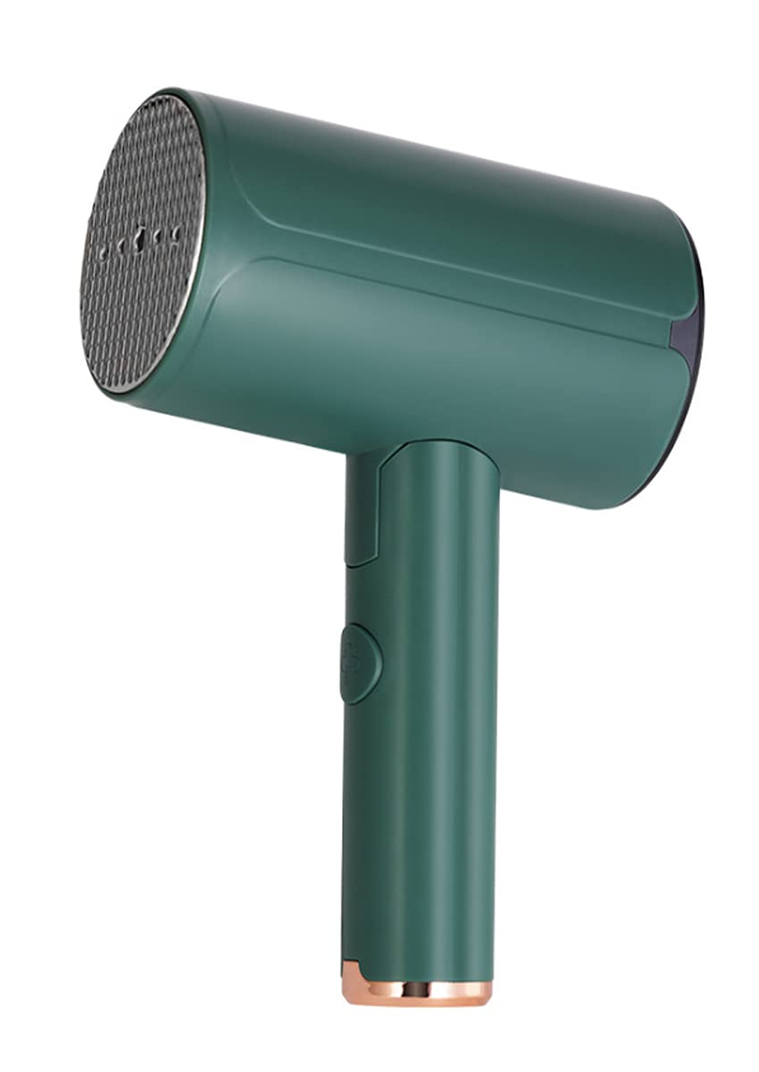 800W Portable Handheld Steamer and Iron for Clothes - 2-in-1 Wrinkle Remover with Stainless Steel Plate, Foldable Travel Garment Steamer (Green) | Perfect for Travel, Business Trips, and Home Use