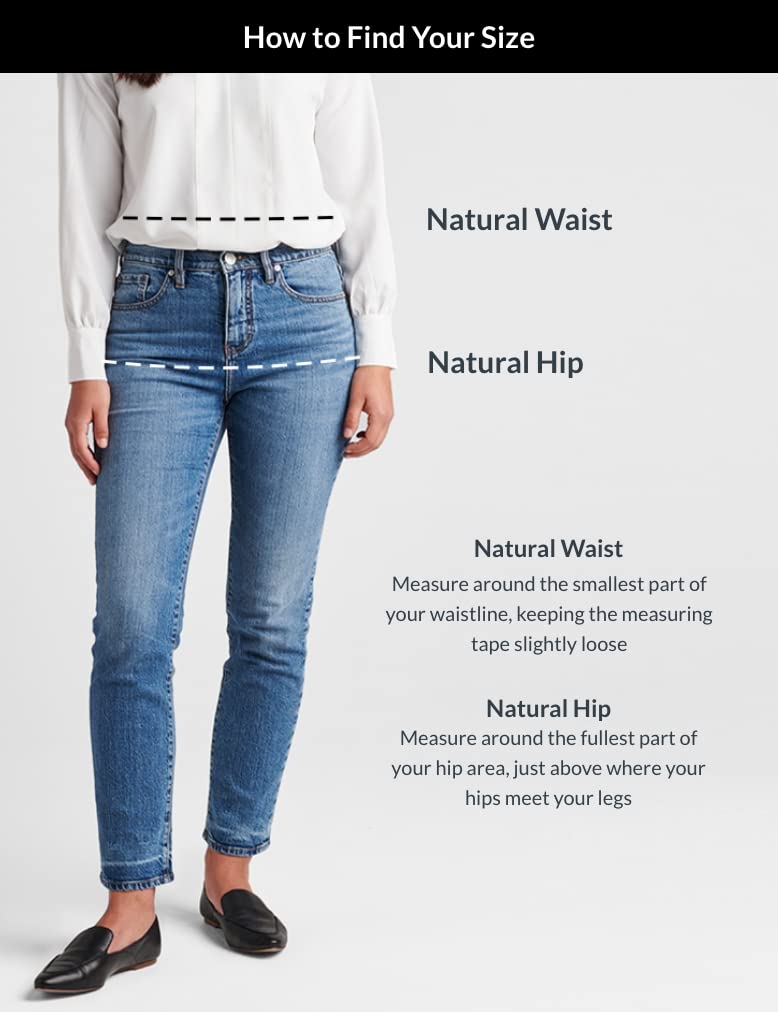 JAG Jeans Women's Peri Mid Rise Straight Leg Pull-On Stretch Denim Pants - Comfortable & Stylish for Work, Casual Outfits & Everyday Wear
