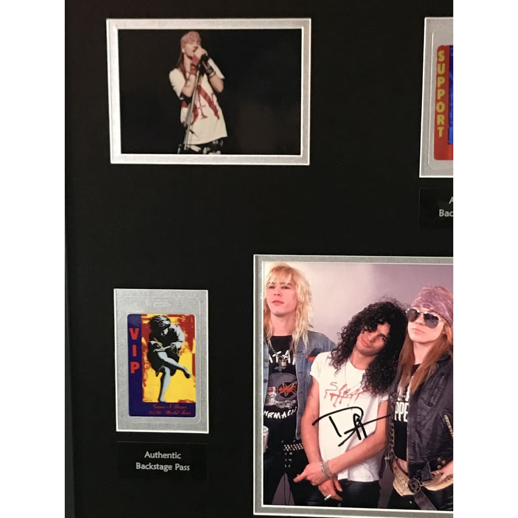 Guns N' Roses Autographed Memorabilia Collage with JSA COA - Authentic Signed Rock Band Collectible for Fans, Display & Home Decor