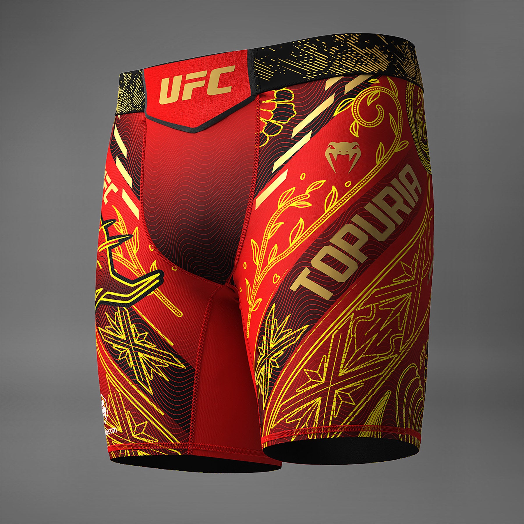 Men's UFC Unrivaled by Venum Red Ilia Topuria Vale Tudo MMA Shorts - Training & Fighting Gear for MMA, Boxing & Martial Arts