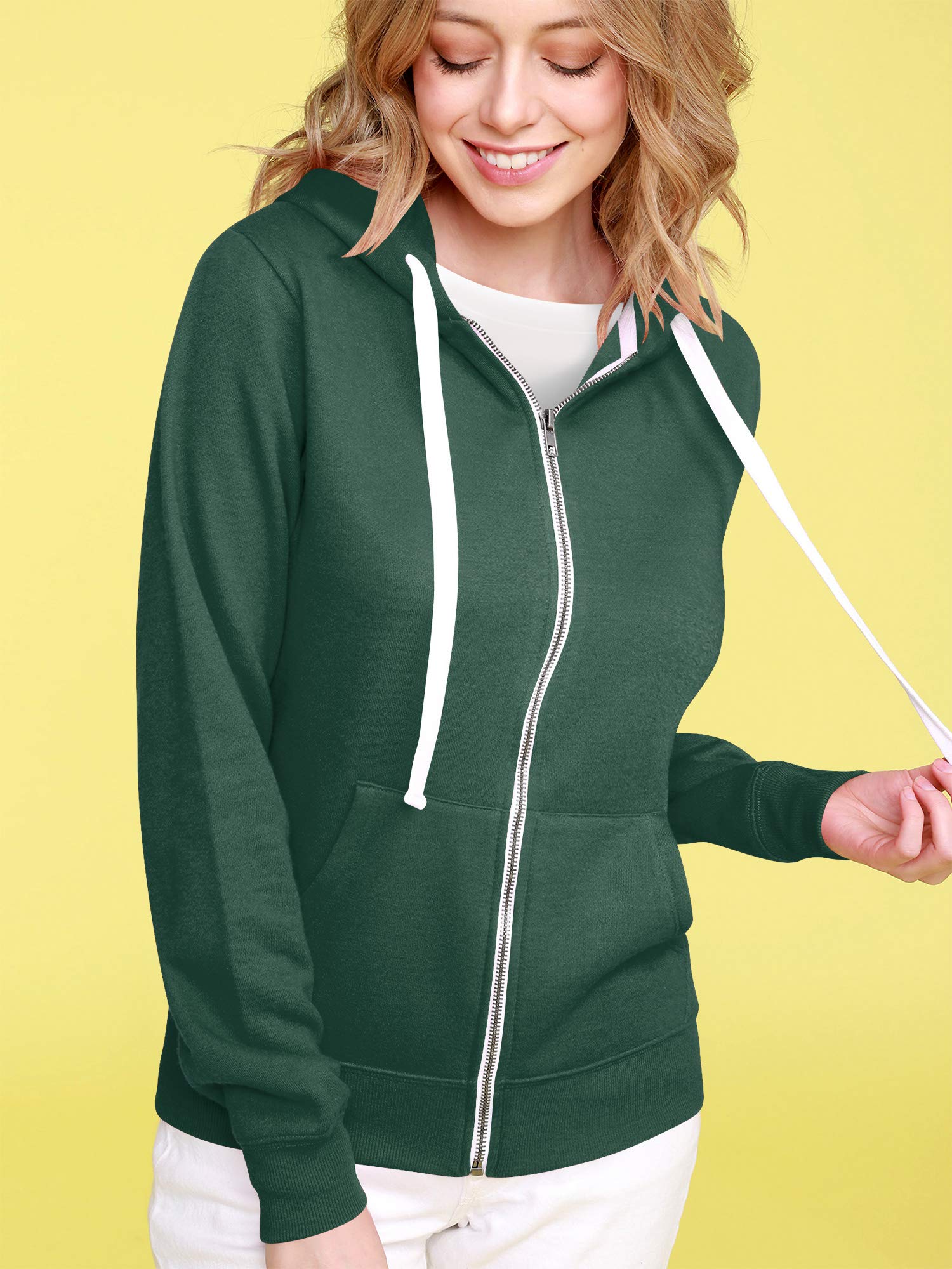 CTC Women's Active Fleece Zip-Up Hoodie Sweater Jacket - Lightweight Warm Pullover for Running, Yoga & Outdoor Activities