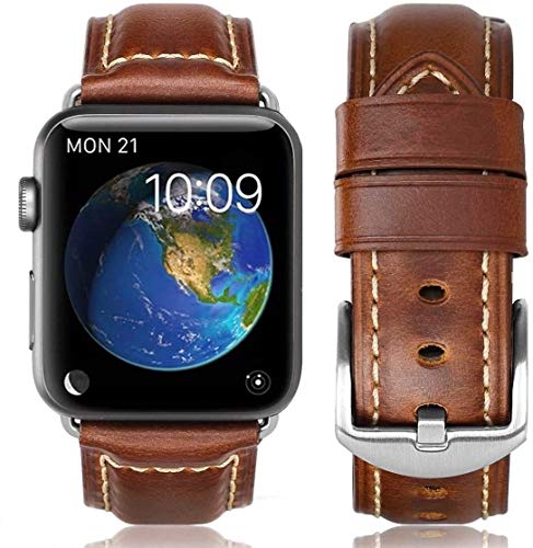 Retro brown Silver buckle