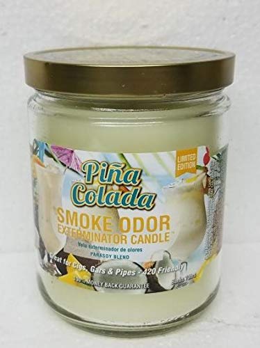 Blueberry Dreamz Smoke Odor Eliminator Candle - 13 oz Jar, Set of 8 (Includes Pina Colada, Sugar Plum, Mango, Pineapple Coconut, Cherry, Papaya & Apple Scents) - Home Air Freshener for Kitchen, Bathroom, Office & Car