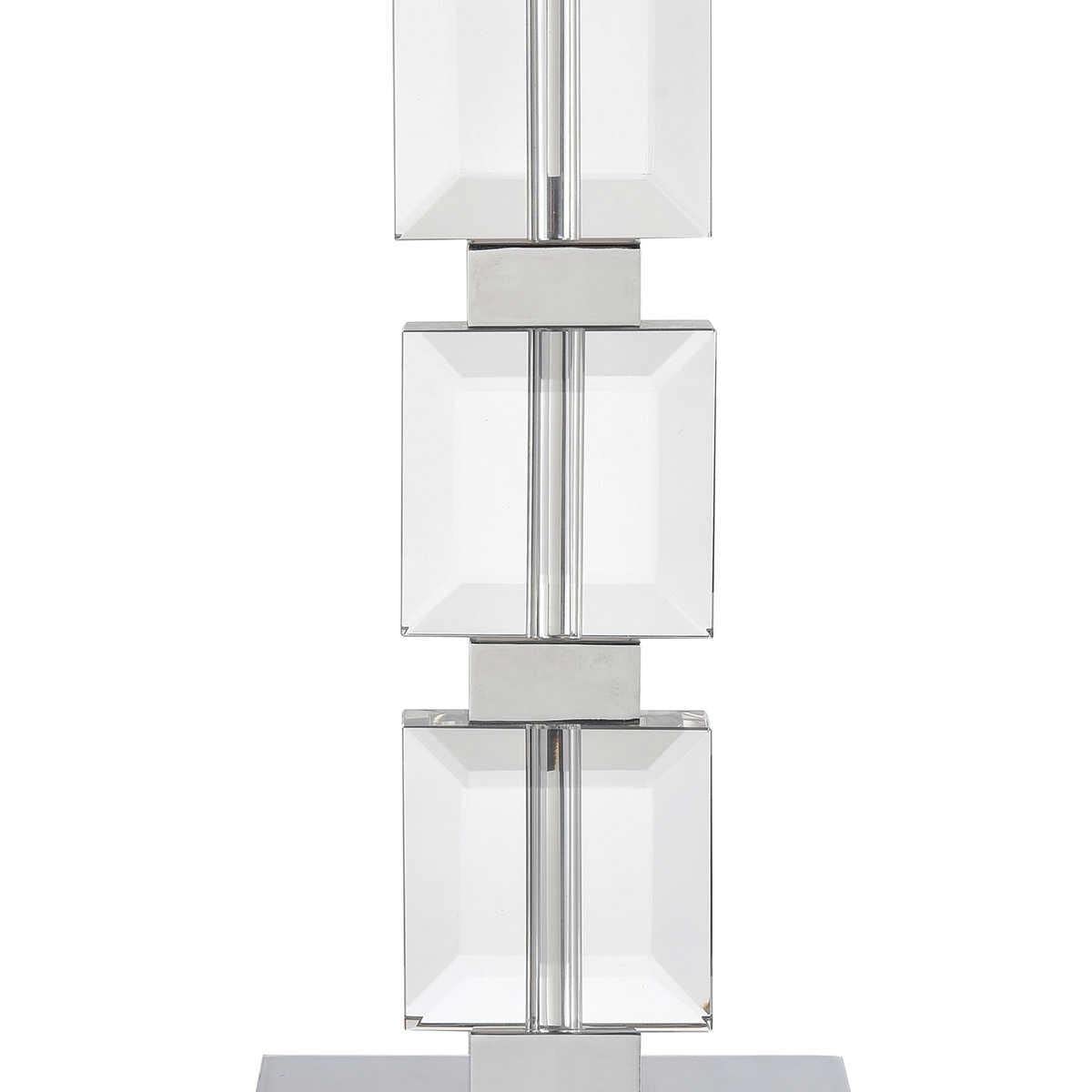 Silver Beveled Square Crystal Table Lamp - 2 Pack for Paris Decor