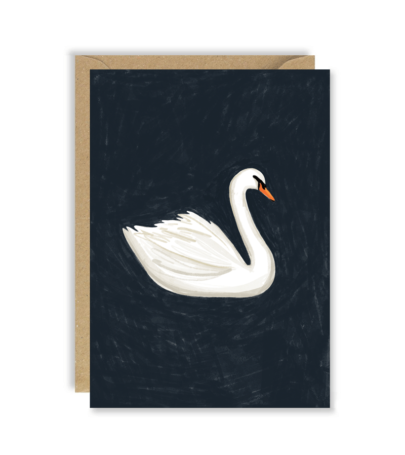 Joy Nevada Elegant Swan Greeting Cards - Perfect for Birthdays, Anniversaries & Special Occasions