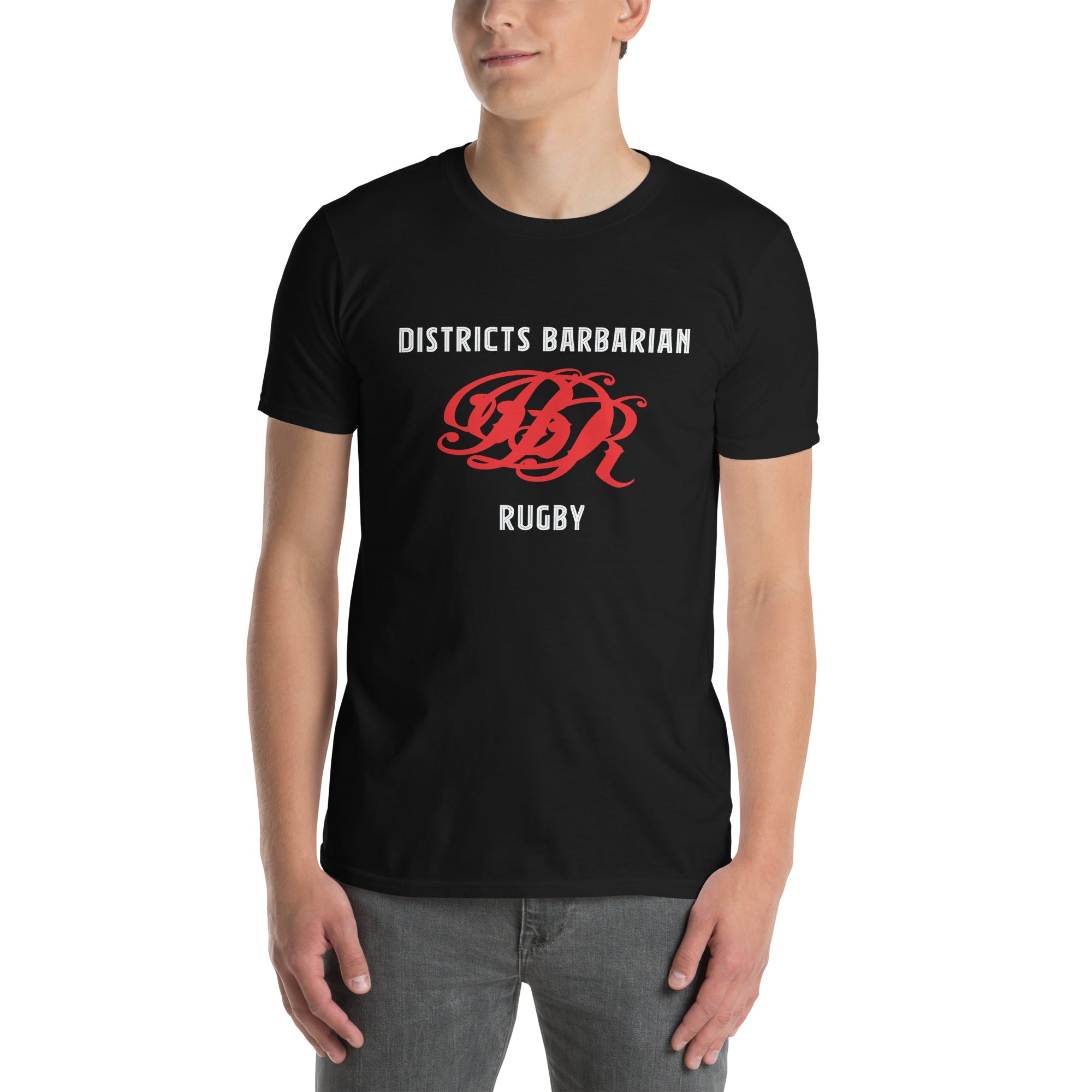 Districts Barbarian RFC Basic T-Shirt - Men's Casual Short Sleeve Cotton Tee for Everyday Wear, Gym & Street Style