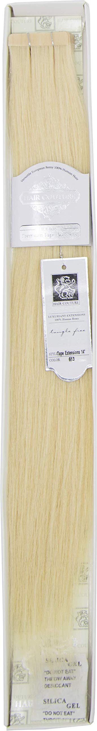 100% Human Remy Tape Hair Extensions - 18 Pieces Long Straight Natural Looking Reusable Silky Tangle Free Invisible Hairpiece for Women (FUTES14 60) - Perfect for Weddings, Parties & Daily Styling