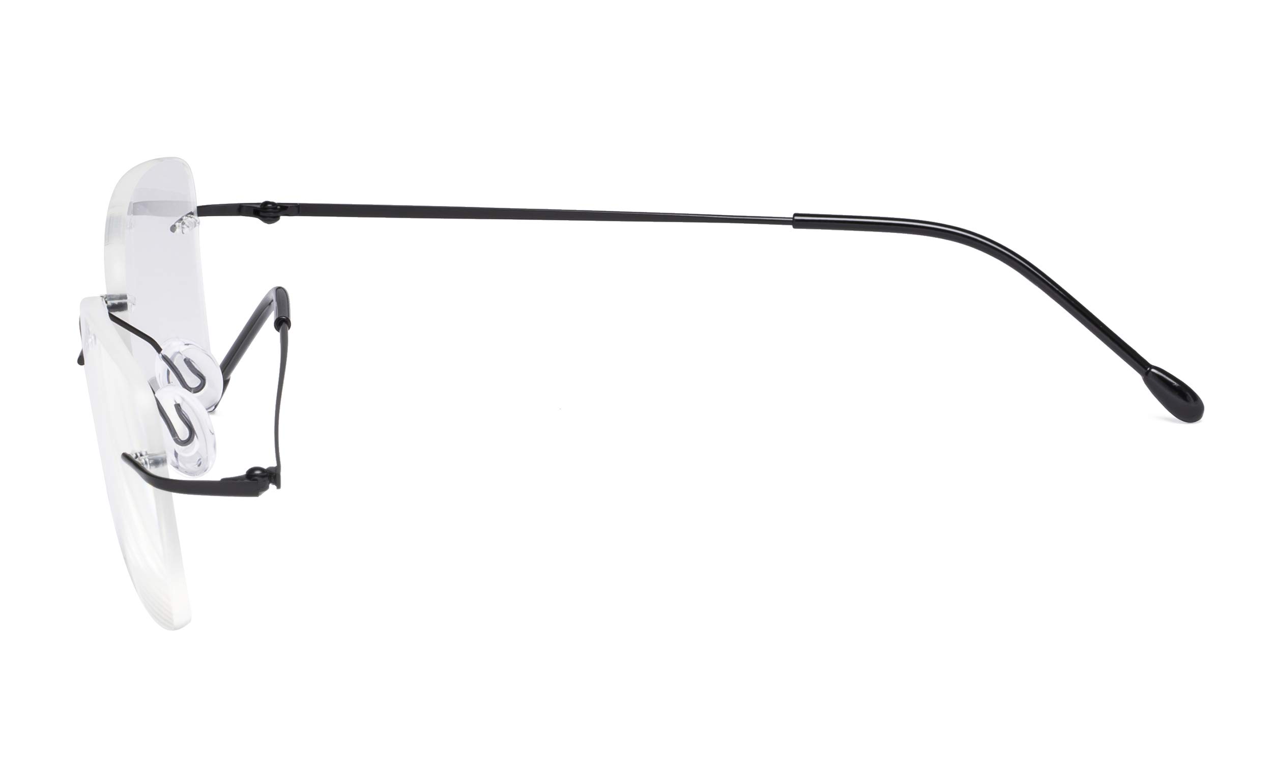 CessBlu Rimless Reading Glasses - Lightweight Blue Light Blocking Computer Glasses for Women & Men - Perfect for Office Work, Reading & Screen Time