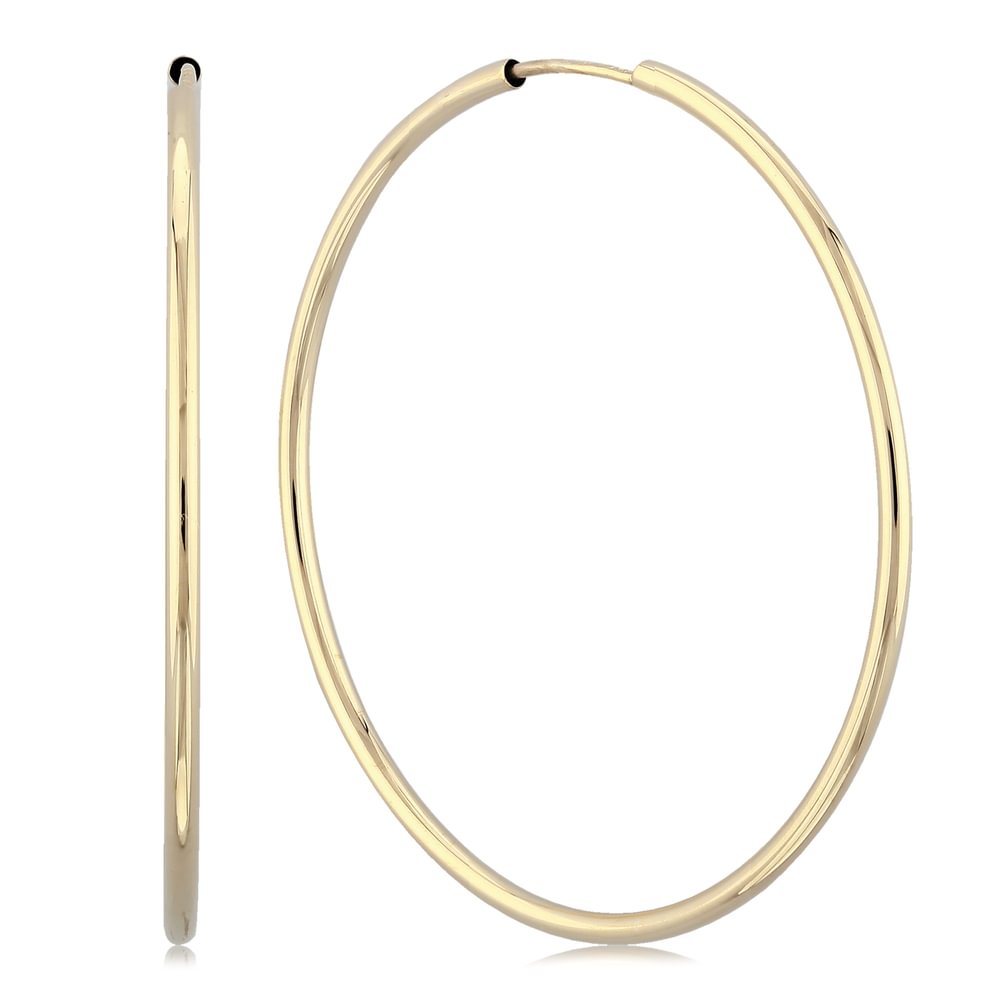 14K Gold Endless Hoop Earrings for Women - Classic Circle Huggie Earrings for Everyday Wear | Perfect for Work, Date Night & Gifts