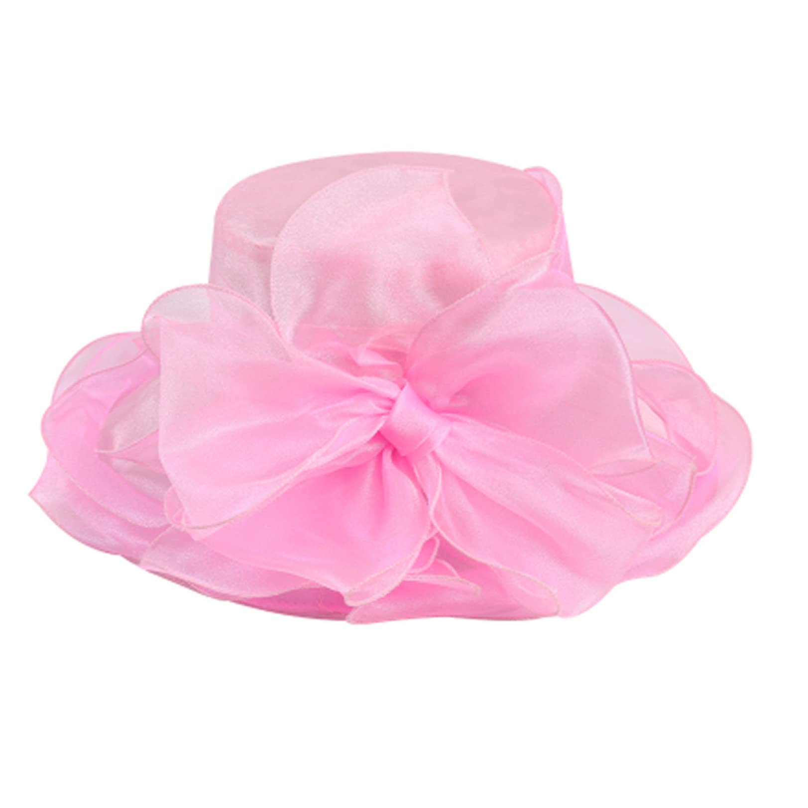 Elegant Sun Wedding Hats for Women - Vintage Derby Wide Brim Fedora with Bowknot - Perfect for Church, Garden Parties & Outdoor Events