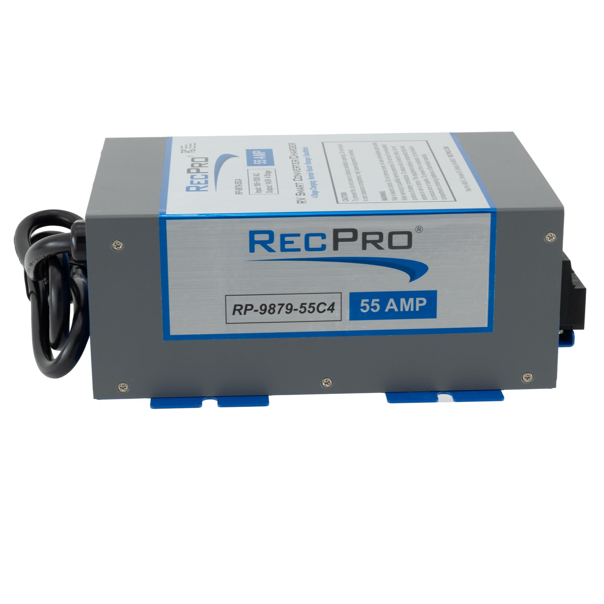 RecPro RV Converter 55 Amp - 4 Stage Smart Charging Power Converter & Battery Charger | 120VAC to 12VDC | 13V-16.5V Operating Range | Perfect for RV, Camper, and Travel Trailer Power Supply
