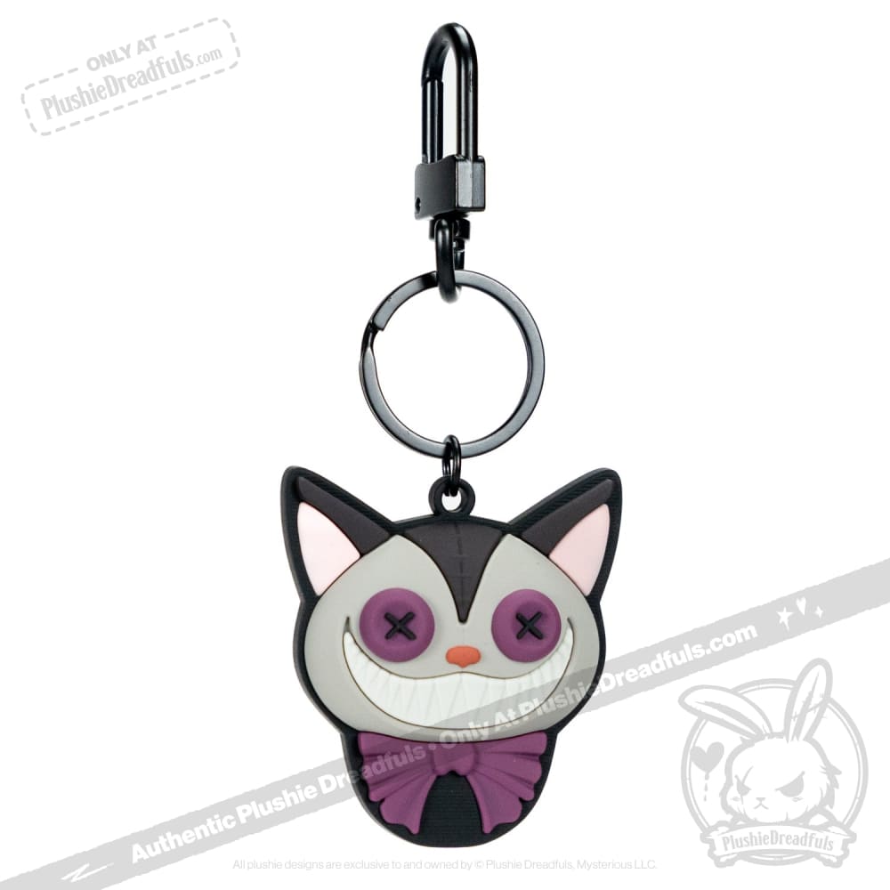 Victorian McGee's Cheshire Cat Keychain - Alice in Wonderland Inspired Metal Key Ring Accessory for Disney Fans, Gifts & Purse Decor