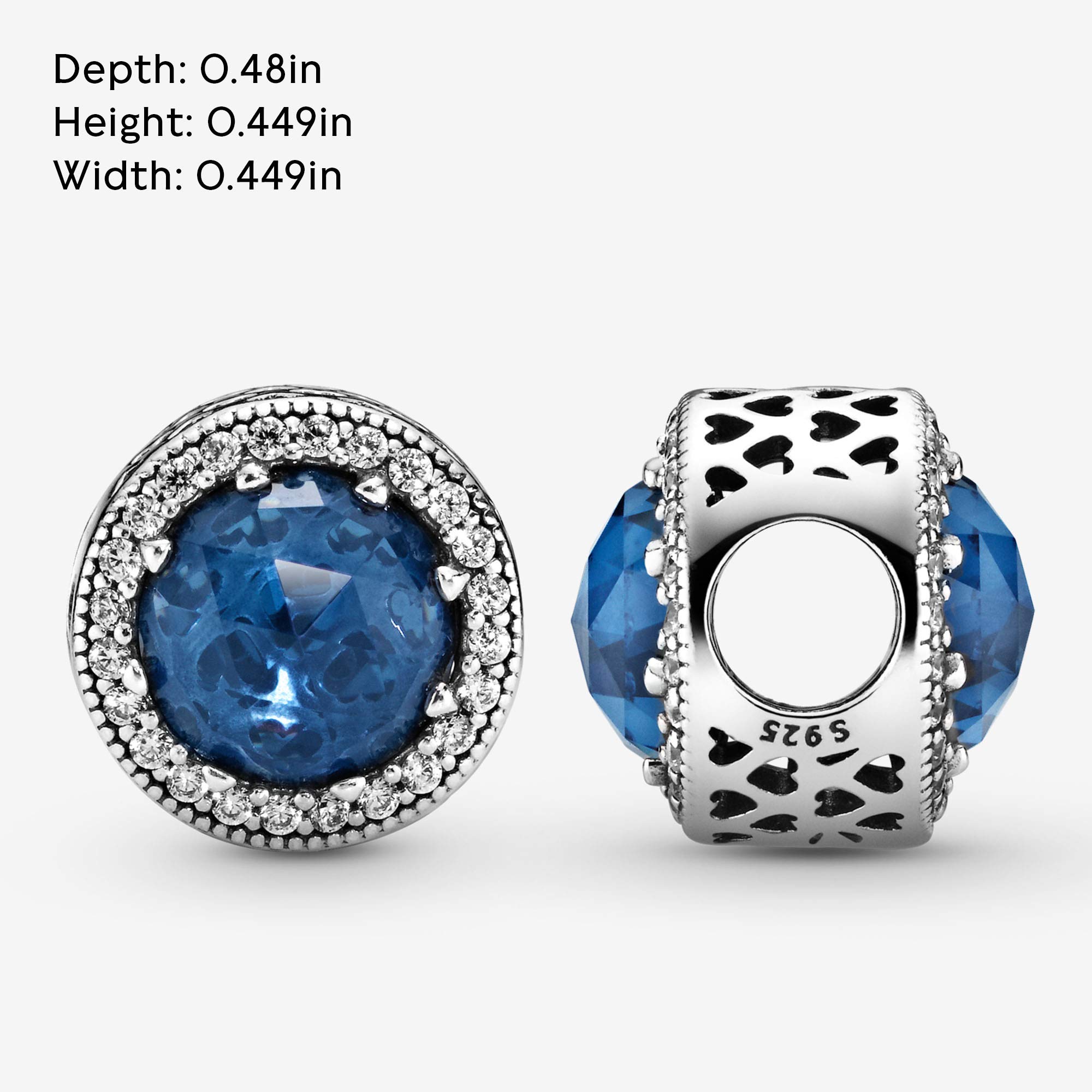 PANDORA Sparkling Dark Blue Charm Bracelet | Sterling Silver & Cubic Zirconia Jewelry | Elegant Women's Gift for Anniversary, Birthday & Special Occasions