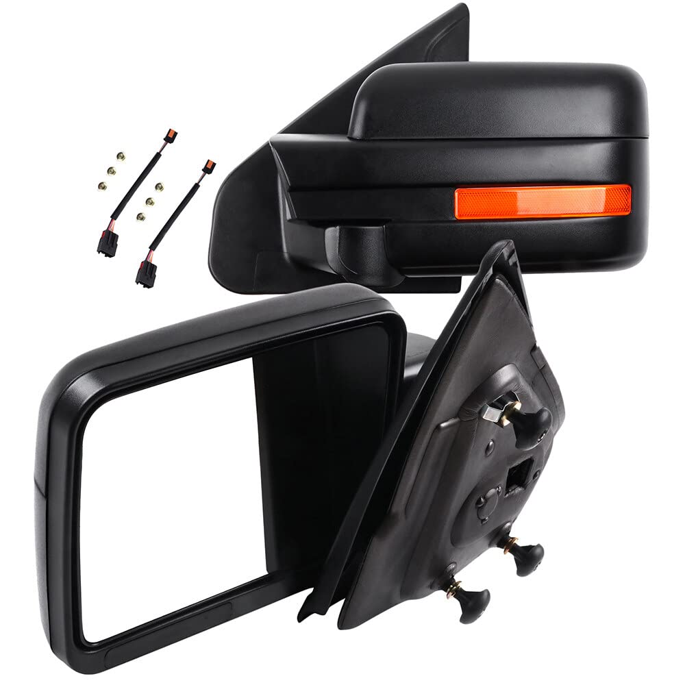 ECCPP Power Heated Towing Mirrors for Ford F-150 (2004-2014) - ADP11643601S - Perfect for Enhanced Visibility & Safe Towing on Highways and Off-Road Adventures