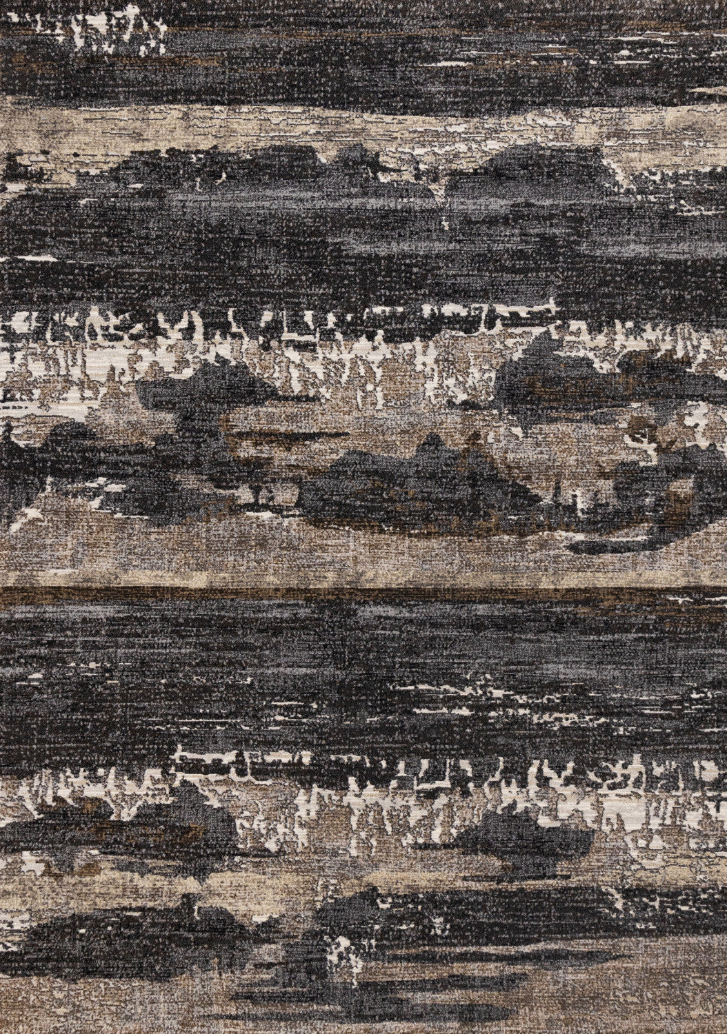 Allure Modern Dark Area Rug - Black & Brown 8' x 11' - Perfect for Living Room, Bedroom & Office Decor
