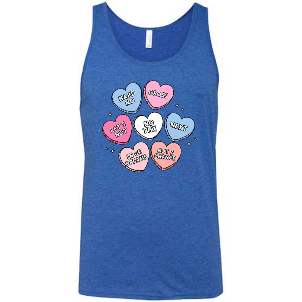 Funny Sarcastic Heart Candies Graphic T-Shirt - Unisex Casual Tee for Valentine's Day, Parties & Everyday Wear