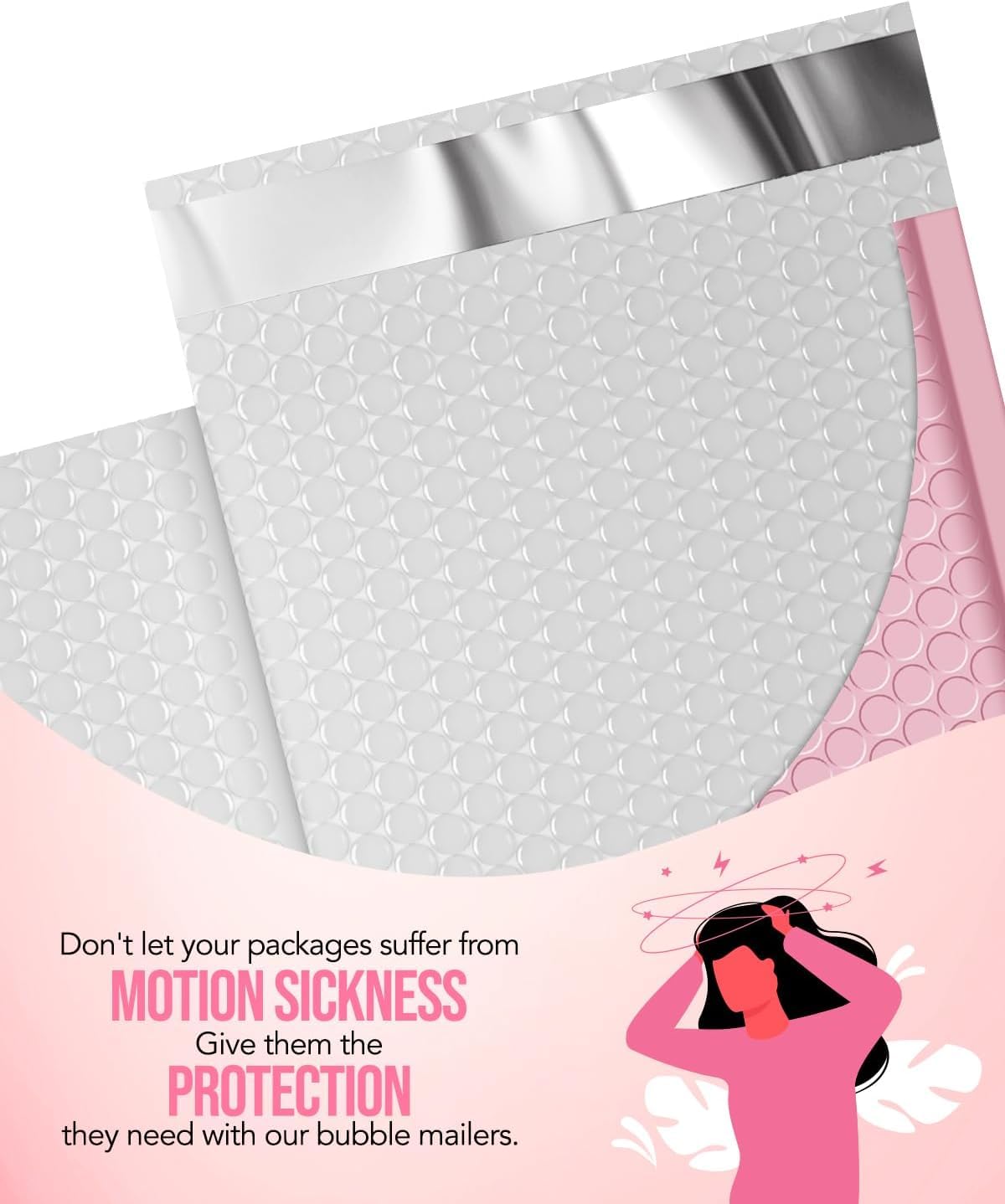 GSSUSA 8.5x12 Inch Light Pink Bubble Mailers - 250 Pack Large Padded Envelopes with Strong Adhesive & Self-Seal Closure | Perfect for Shipping Clothes, Magazines, Books, Jewelry & Ecommerce Packages