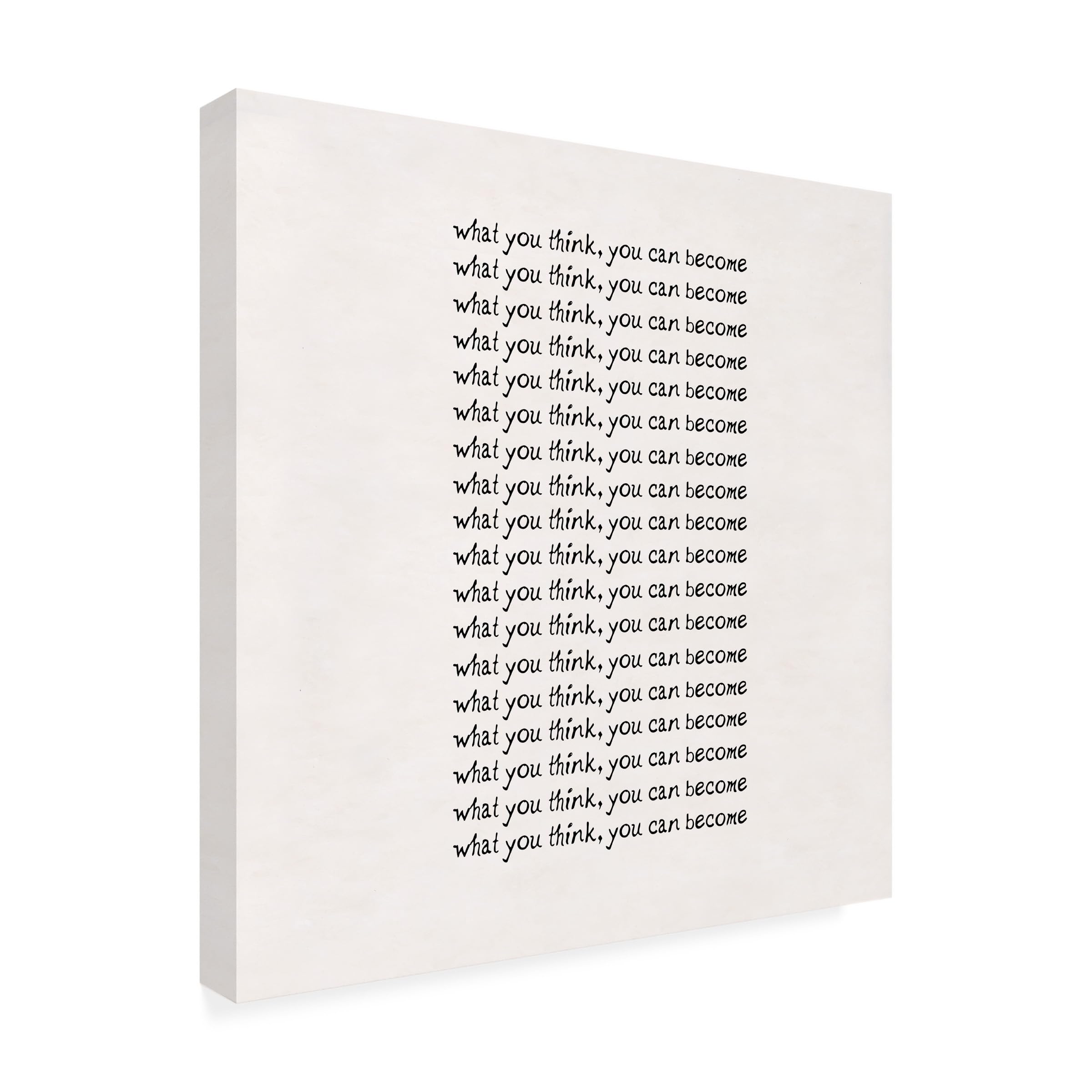 Trademark Fine Art 'Think and Become' Motivational Canvas Wall Art - Inspirational Home & Office Decor for Living Room, Bedroom or Workspace