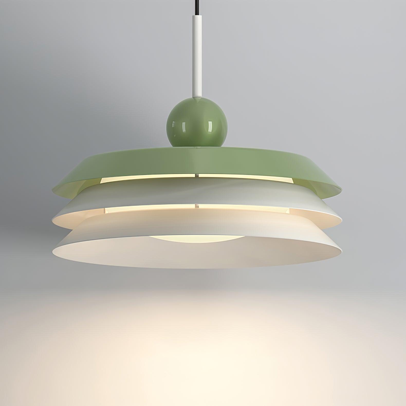 Morandi Style Layered Pendant Light - Modern Scandinavian Hanging Chandelier for Dining Room, Bedroom, Kitchen Island and Living Room Decor