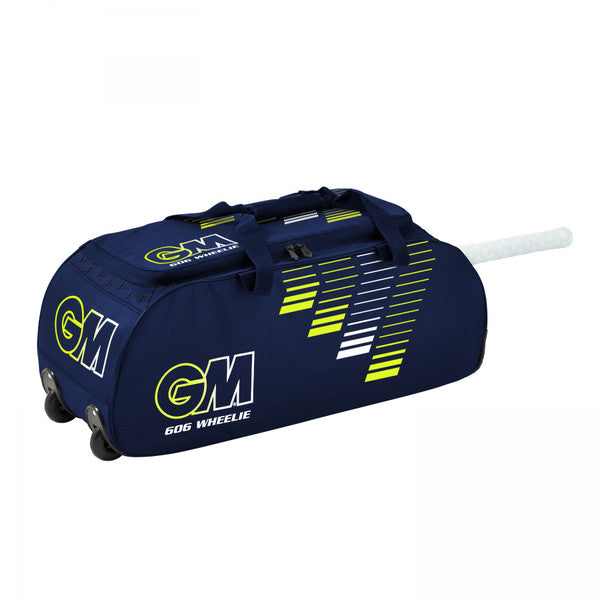 GM 606 Wheelie Cricket Kit Bag (Navy) - Durable Cricket Equipment Bag with Wheels for Easy Transport - Perfect for Cricket Matches, Practice & Travel