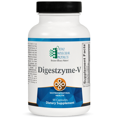 OrthoMolecular Products Digestzyme V - Digestive Enzyme Supplement for Gut Health & Digestion Support - Ideal for Bloating, Gas Relief & Nutrient Absorption