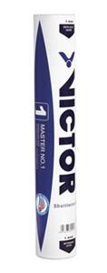 Victor Master No. 1 Premium Badminton Shuttlecocks - Professional Grade Feather Shuttlecocks for Tournament & Training - Perfect for Indoor/Outdoor Badminton Games & Sports Practice