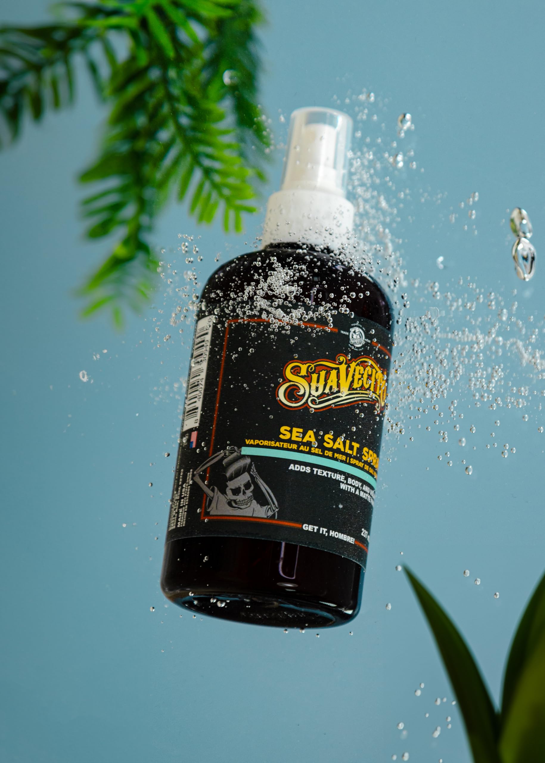 Suavecito Sea Salt Spray for Textured Beach Waves - 8 oz Pump Bottle for Men & Women - Perfect for Styling, Volume & Natural Hair Texture - Great for Beach, Travel & Everyday Use