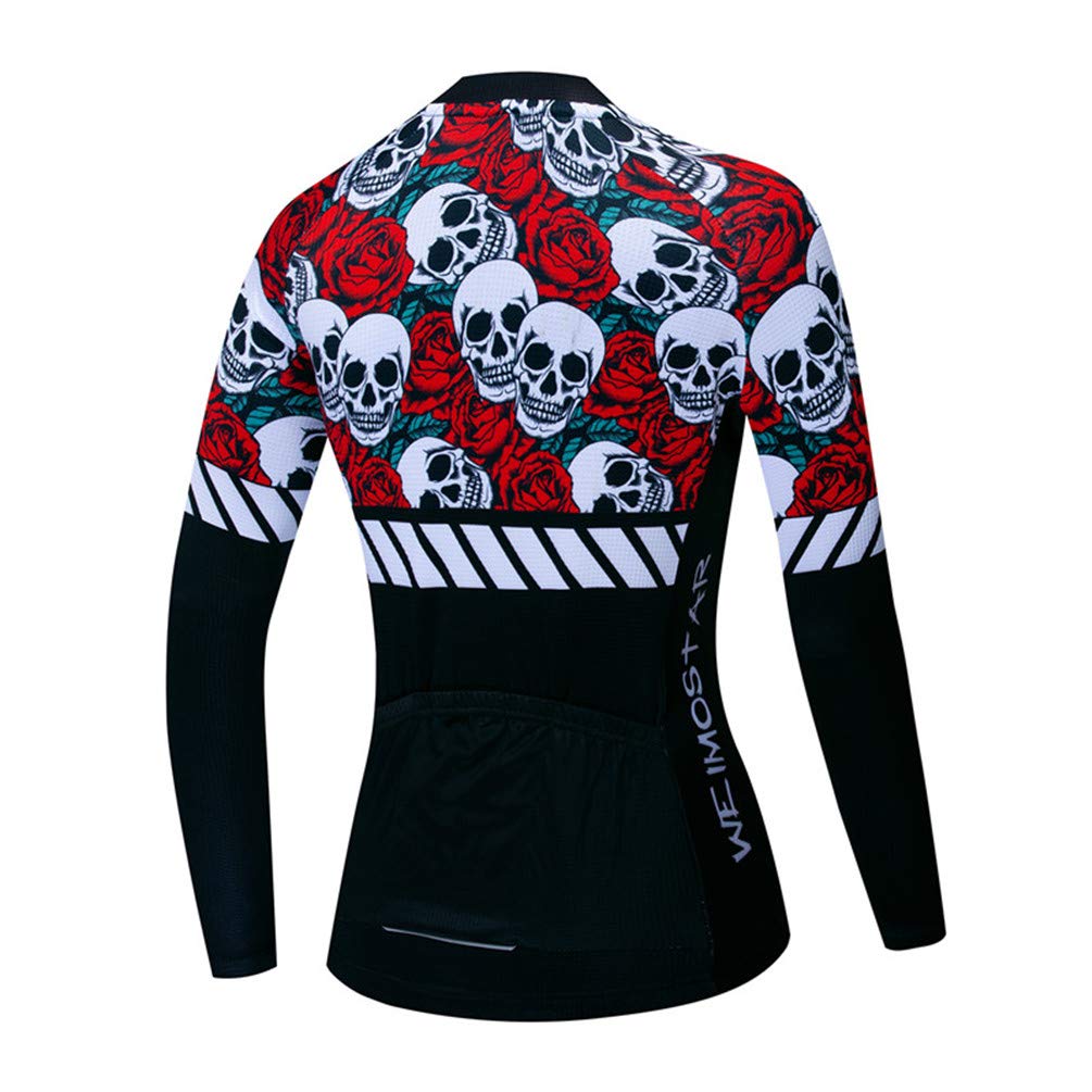 Women's Long Sleeve Cycling Jersey - Breathable Bike Shirt for Road Biking, Autumn & Spring Cycling Jacket with Pockets - Perfect for Outdoor Training, Commuting & Mountain Biking