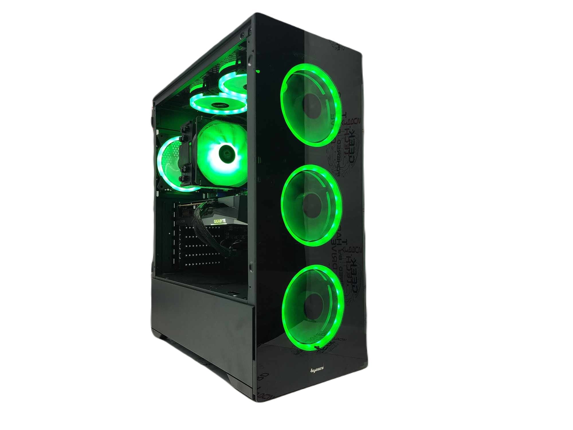 Custom Gaming PC Desktop Computer - AMD Ryzen 9 9900X3D, 1TB SSD, Radeon RX 7600, 16GB RAM, Black Vog A620M - Ultimate Gaming & Streaming Setup for Esports & 4K Gaming