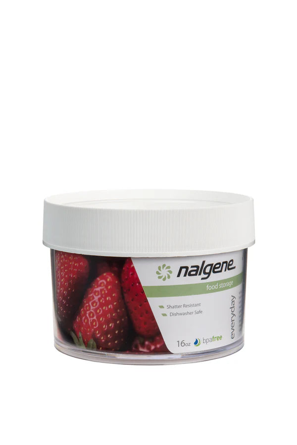 Nalgene Straight Sided Sustain Jar 16oz (473ml) - BPA-Free Plastic Container for Food Storage, Lab Samples & Camping Essentials
