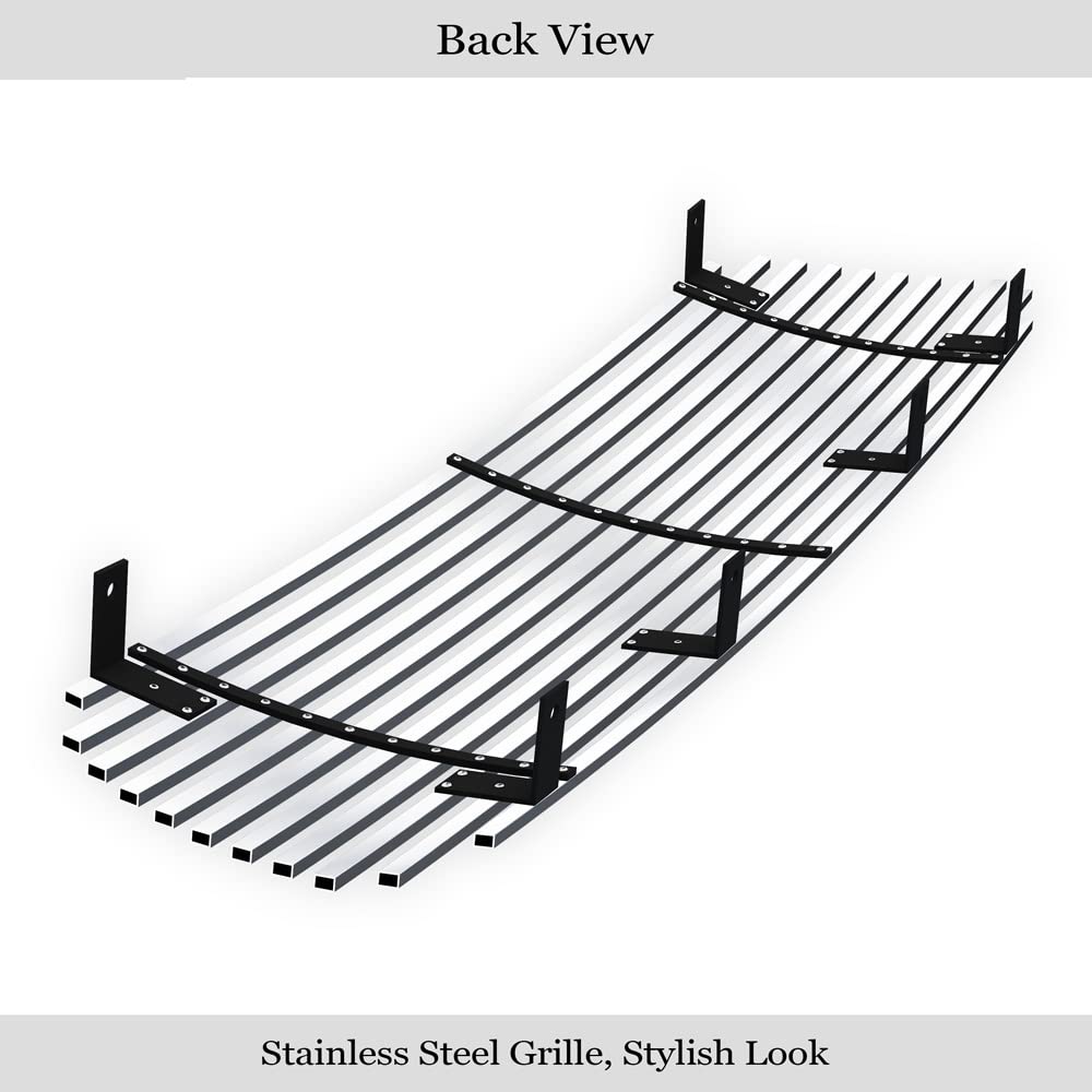 APS Compatible with Toyota Tacoma 2001-2004 Main Upper Stainless Steel Chrome Billet Front Grille Insert T85365A - Upgrade Your Truck's Style for Off-Road & Daily Driving