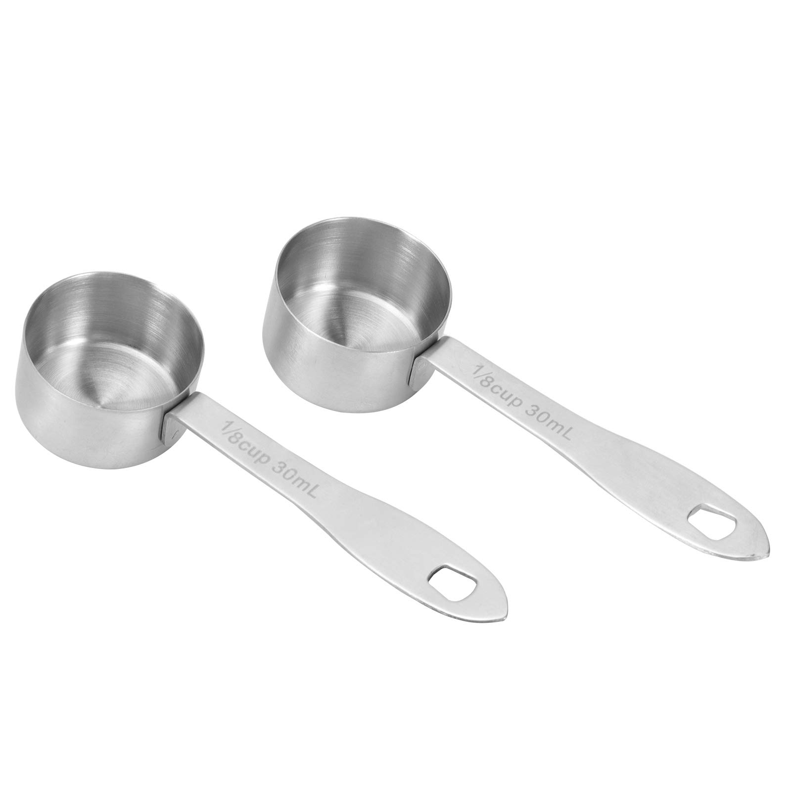 2PCS 30ml Stainless Steel Measuring Spoons - Long Handle Coffee & Milk Powder Scoop for Kitchen, Baking & Coffee Brewing | Perfect for Measuring Ground Coffee, Protein Powder & Spices