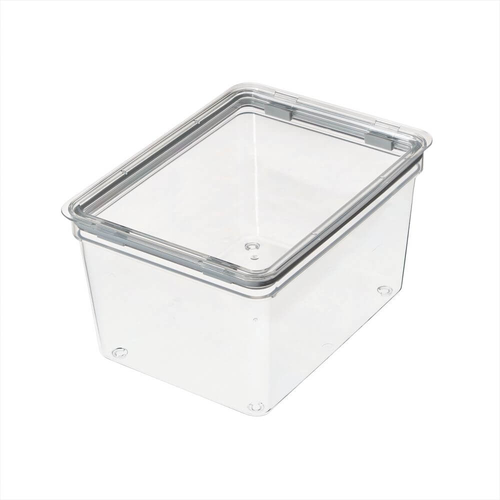 iDesign Large Tall Pantry Storage Container with Clear Lid - Perfect for Organizing Dry Food, Cereal, Pasta & Baking Supplies in Kitchen Pantry