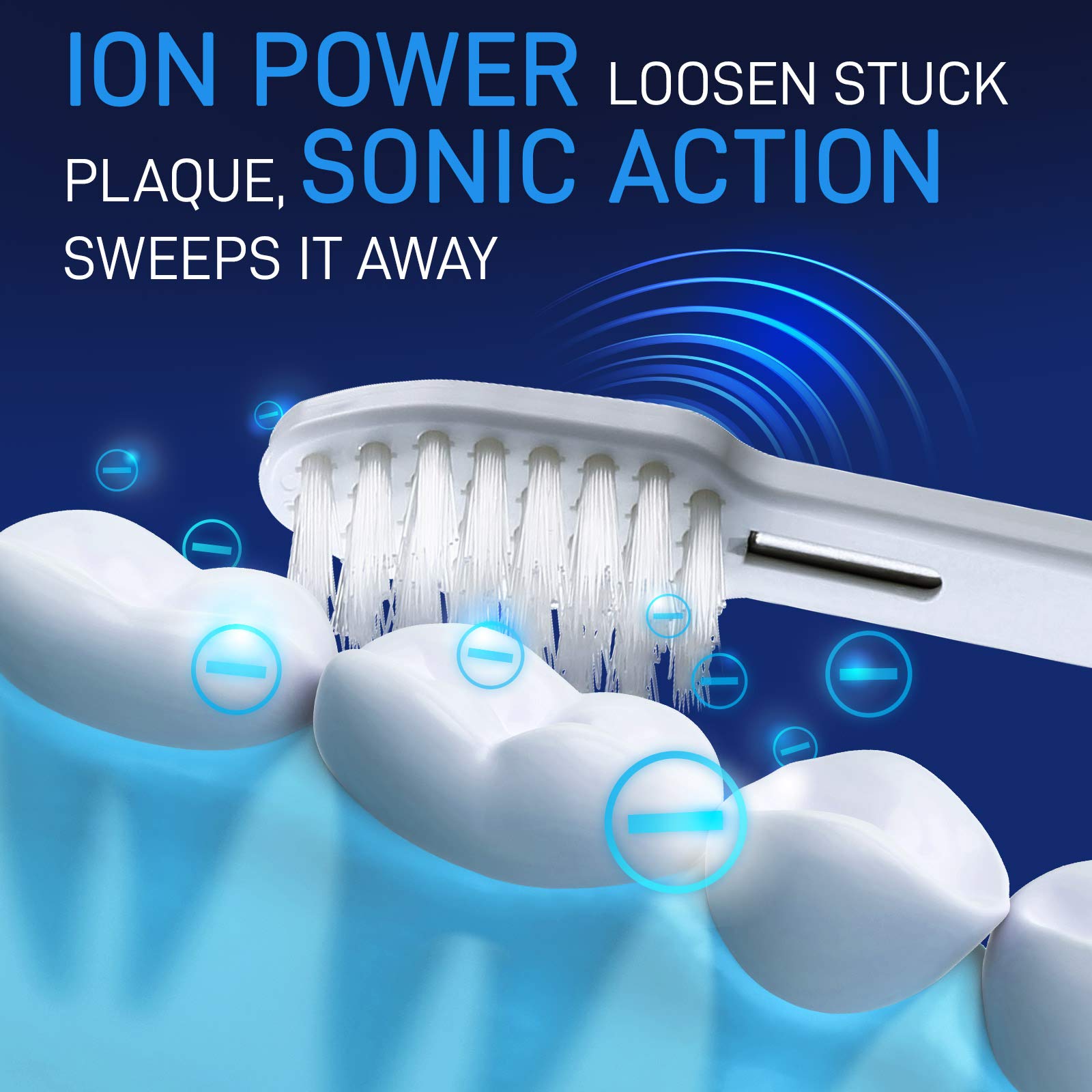 Ionic Kiss Ionpa DH Electric Toothbrush - White & Black, 3 Brushing Modes, 2 Japanese Soft Bristle Brush Heads, Built-in Timer for Effective Cleaning | Perfect for Home Use, Travel & Daily Oral Care