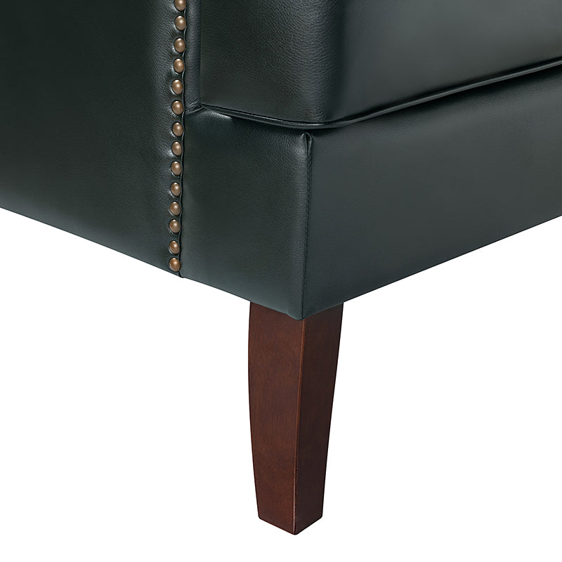 Mid Century Modern Vegan Leather Accent Armchair - Aurelia Stylish Lounge Chair for Living Room, Office & Reading Nook