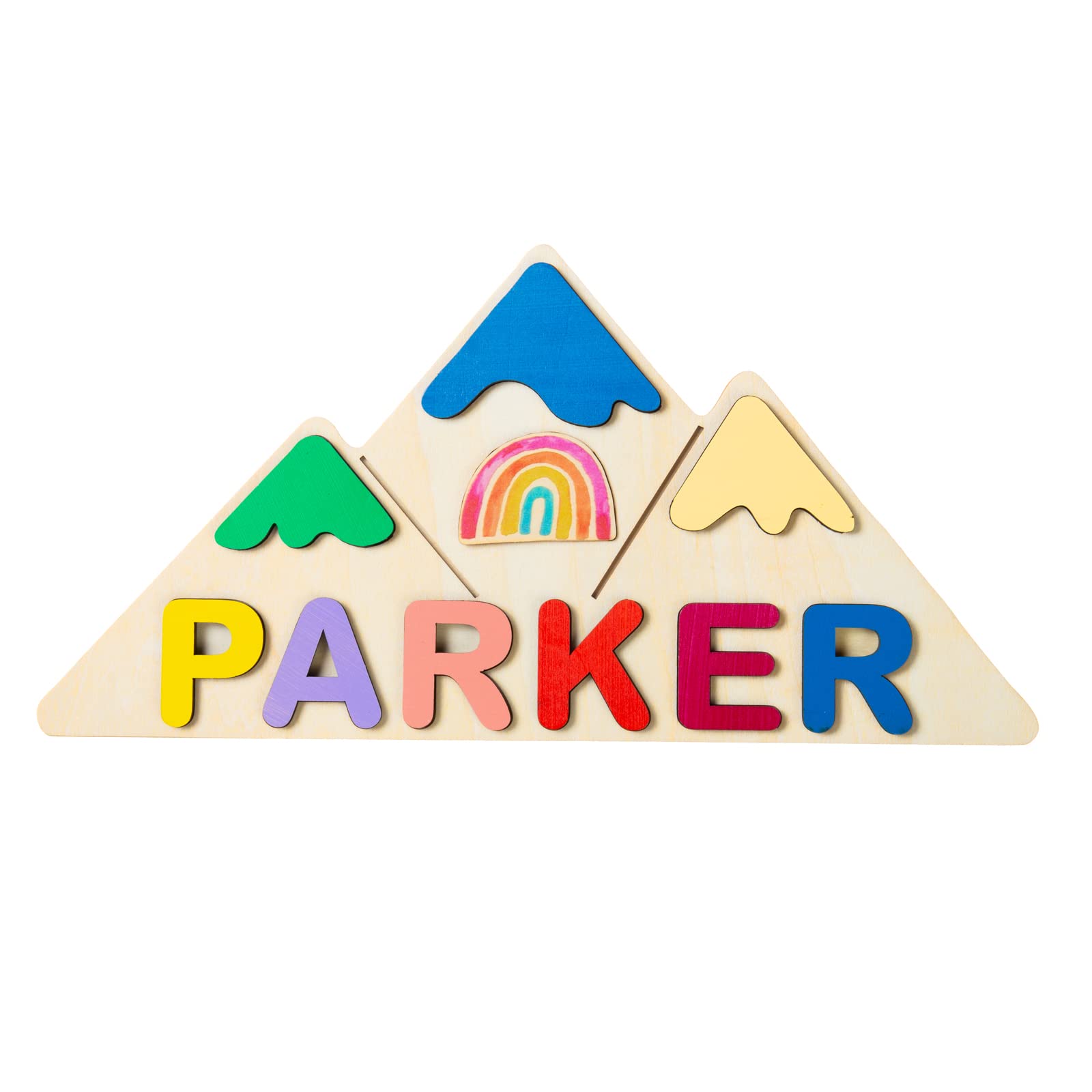 Personalized Wooden Name Puzzle for Kids - Custom Educational Learning Toy for Toddlers, Baby Boys & Girls - Thanksgiving, Christmas & Birthday Gift - Flat Rate up to 9 Letters (Style 10) - Perfect for Early Childhood Development, Montessori Learning & Home Decor Nursery