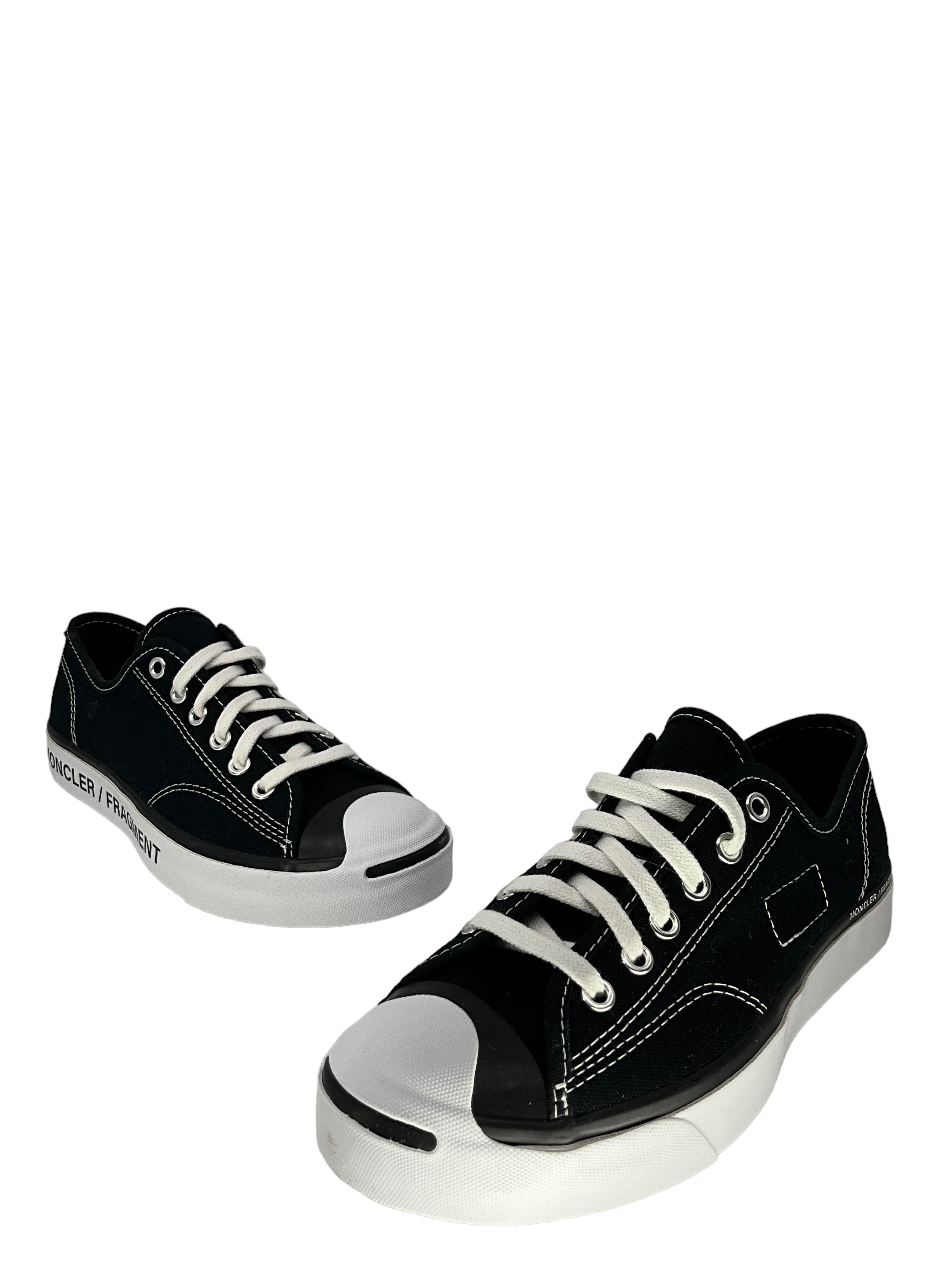 Moncler x Converse Fragment Black High-Top Sneakers for Men Size 7 - Streetwear Fashion Shoes for Urban Style & Casual Wear