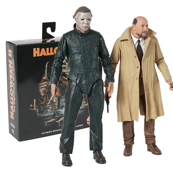 Halloween 2 Ultimate Michael Myers & Dr. Loomis Action Figure Two Pack - Perfect for Horror Collectors & Halloween Decorations