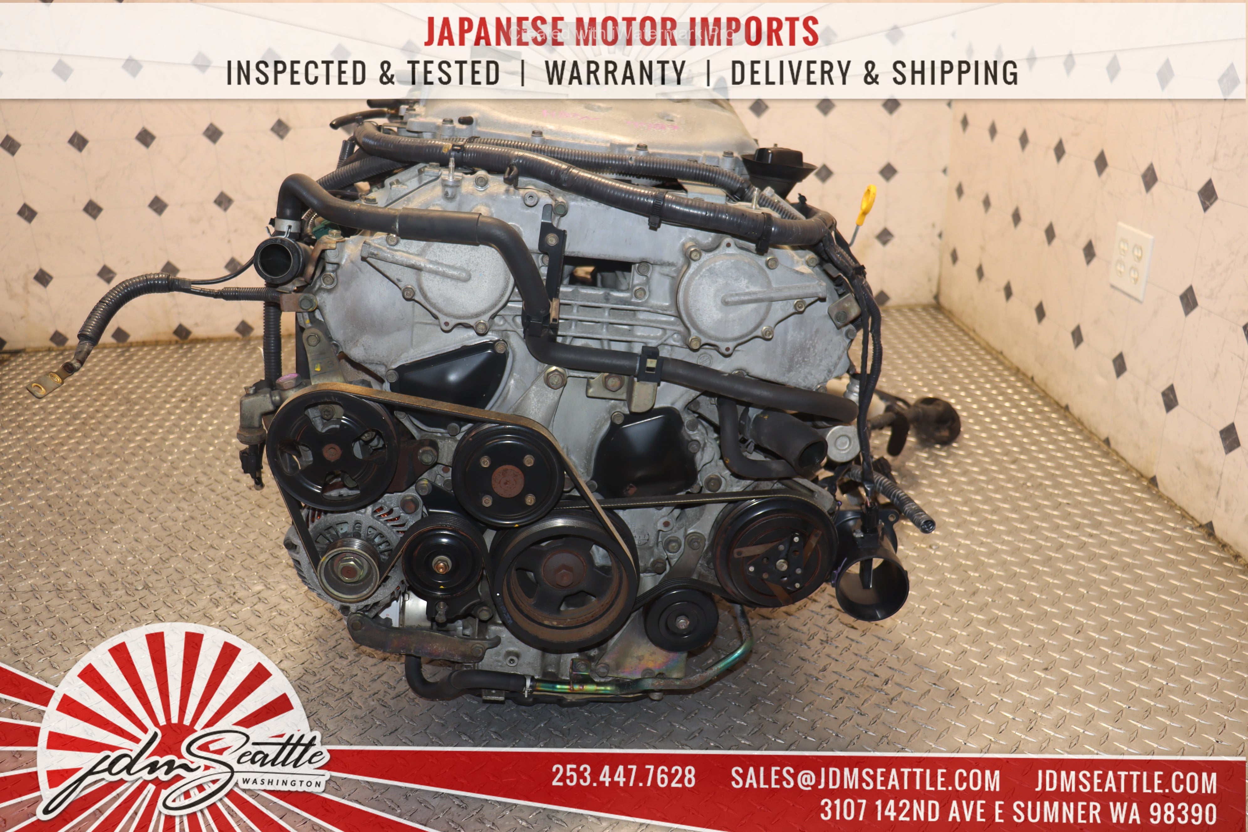 JDM VQ35DE 3.5L V6 Engine with 6-Speed Manual Transmission for 2003-2005 Infiniti G35 & Nissan 350Z - CD01 - Perfect for Performance Upgrades & Engine Replacement