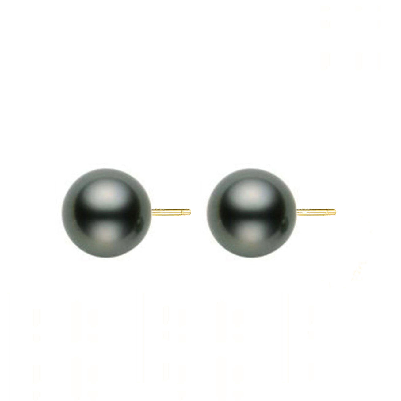 18K Gold Tahitian Lagoon Pearl Stud Earrings - AAA Grade Natural Pearls for Women - Perfect for Weddings, Parties & Special Occasions